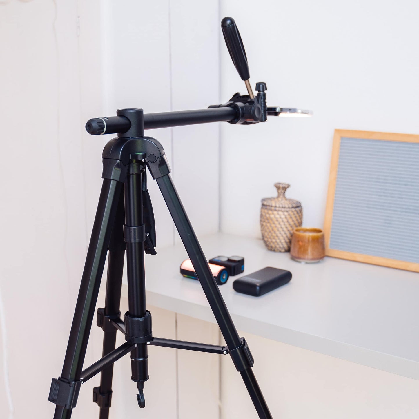 MOJOGEAR 179cm 3-in-1 camera & telefoon statief: driepoot, monopod & horizontale arm - Grote statieven