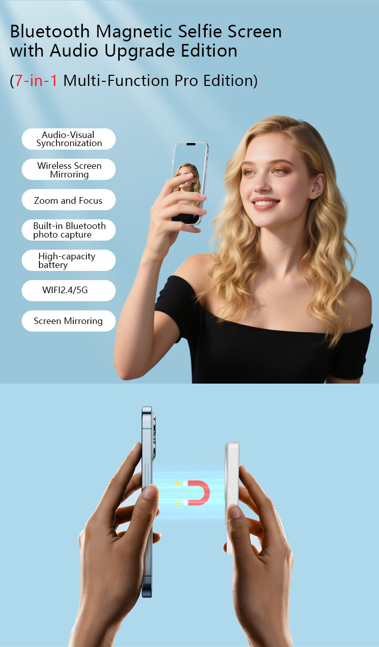 MOJOGEAR VS3 Selfie Vlog Monitor draadloos + bedraad - Wit -