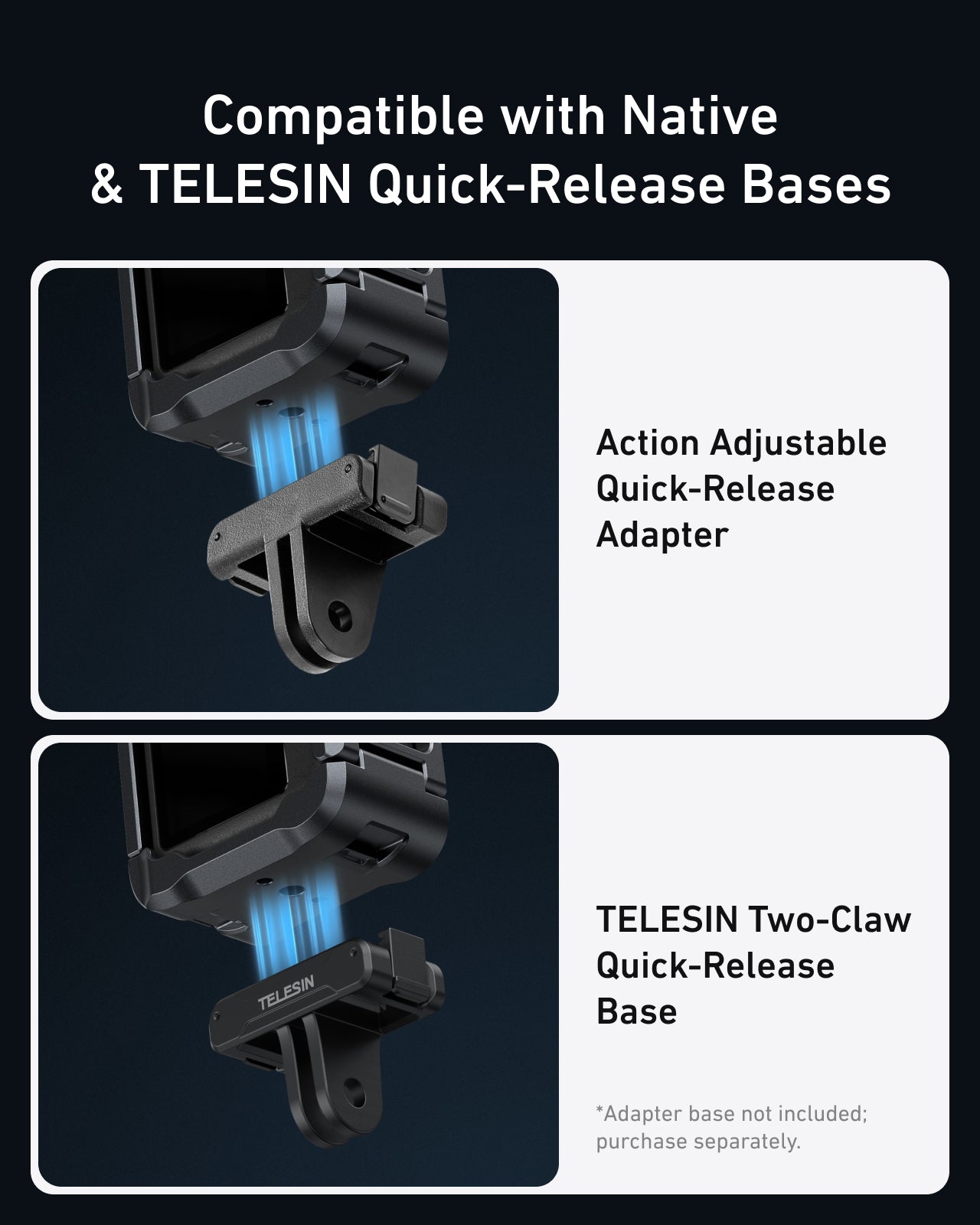 Telesin Metallkäfig für DJI Osmo Action 6 – Grau