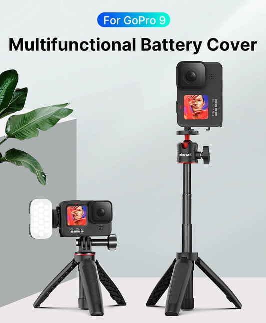 Ulanzi G9-6 GoPro Hero 9,10,11,12 en 13 batterijklep met oplaadaansluiting en Cold Shoe Mount - GoPro Batterijkleppen