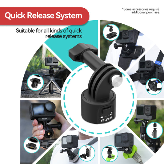 Telesin Quick-Release backpack clip voor GoPro & action cams - GoPro Mounts