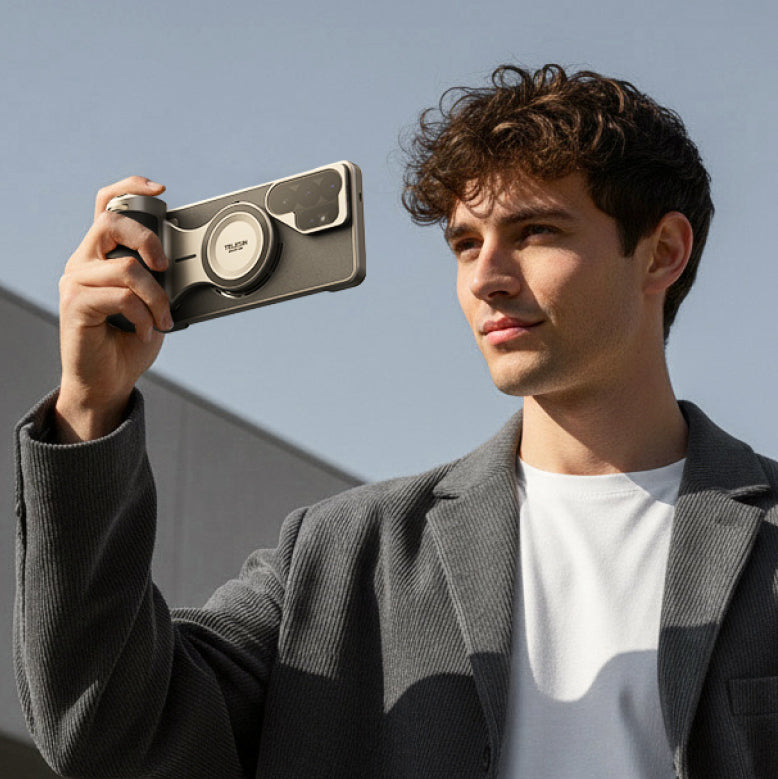 Telesin Master Grip für Samsung S26 Ultra – Creator Combo mit Lampe und Filter – Schwarz