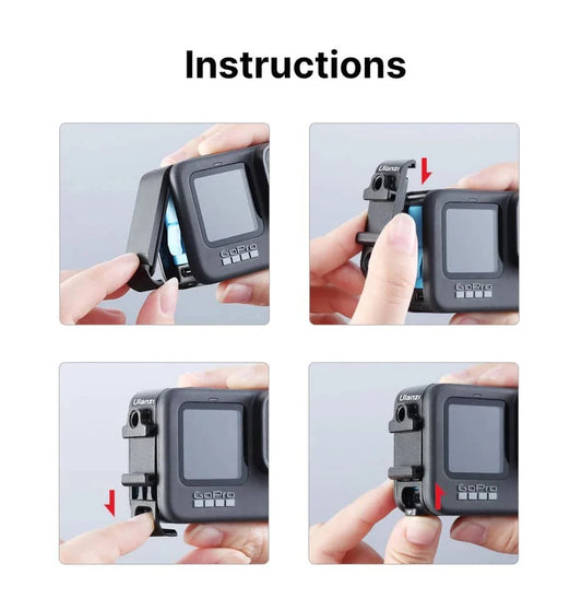 Ulanzi G9-6 GoPro Hero 9,10,11,12 en 13 batterijklep met oplaadaansluiting en Cold Shoe Mount - GoPro Batterijkleppen