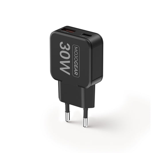MOJOGEAR CHARGE+ Mini 30W USB-C Oplader met 2 poorten USB/USB-C - Opladers