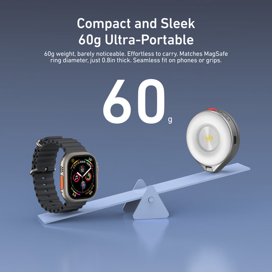 Telesin magnetische flitser & ringlamp voor smartphone met MagSafe - Titanium - Ringlampen