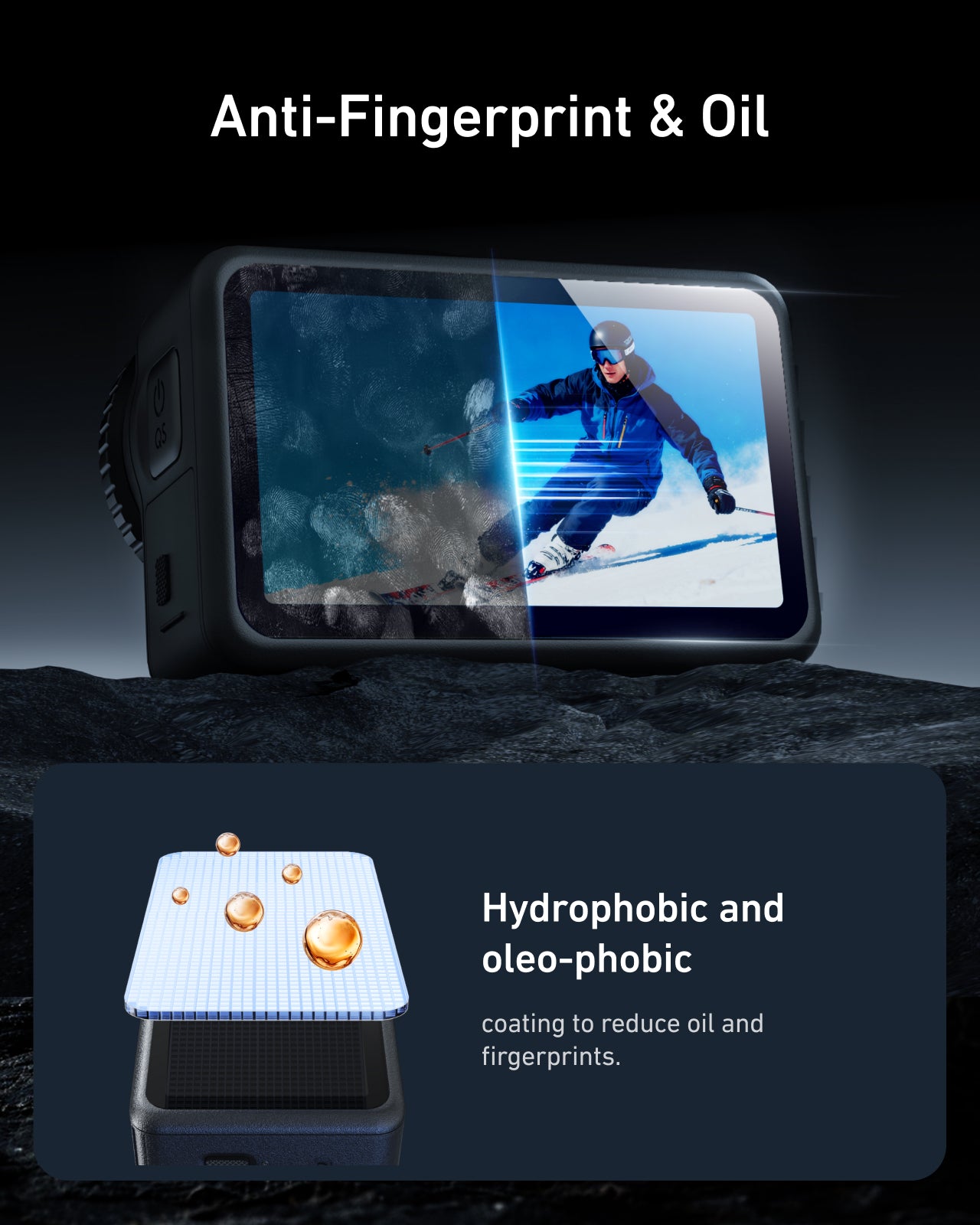 Telesin Displayschutzfolien-Set für DJI Osmo Action 6