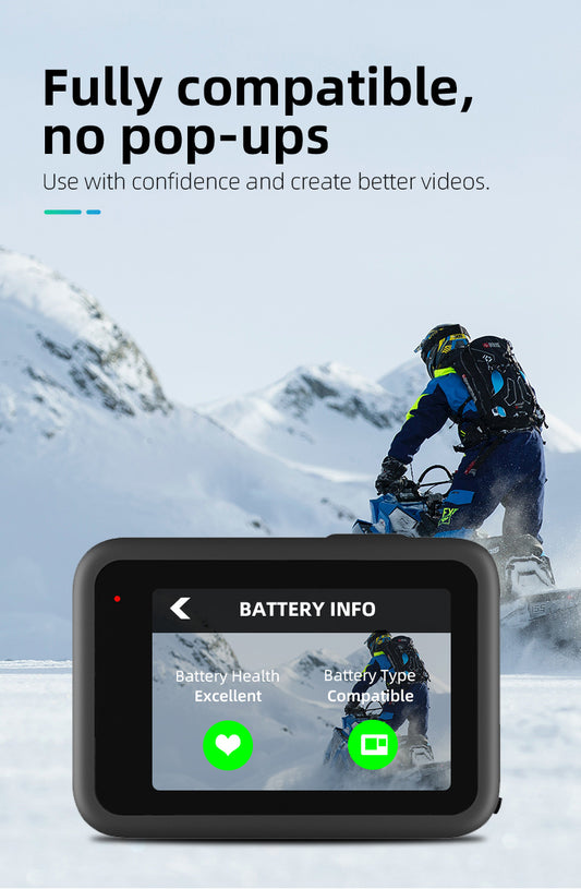 Telesin Oplaadbox met 2 batterijen voor GoPro 9/ 10 / 11 / 12 - GoPro Accu's en opladers