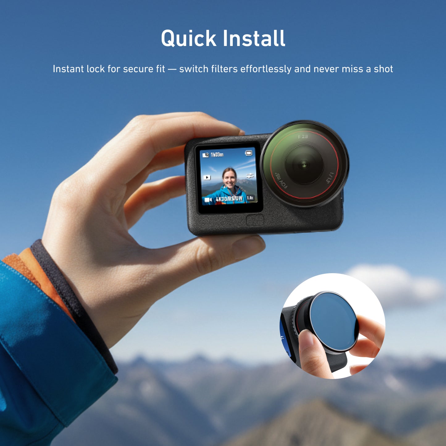 Telesin Filterset für DJI Osmo Action 6 – CPL + UV + VND