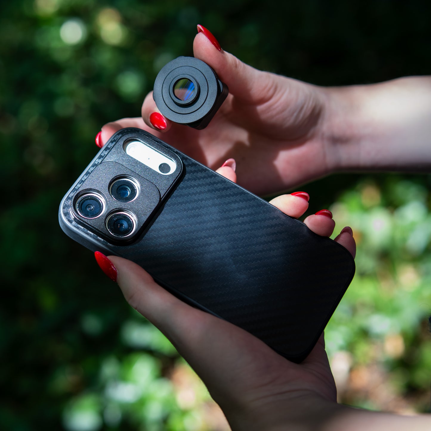 MOJOGEAR 17mm lens case voor iPhone 16 Plus - Carbon - Overige producten