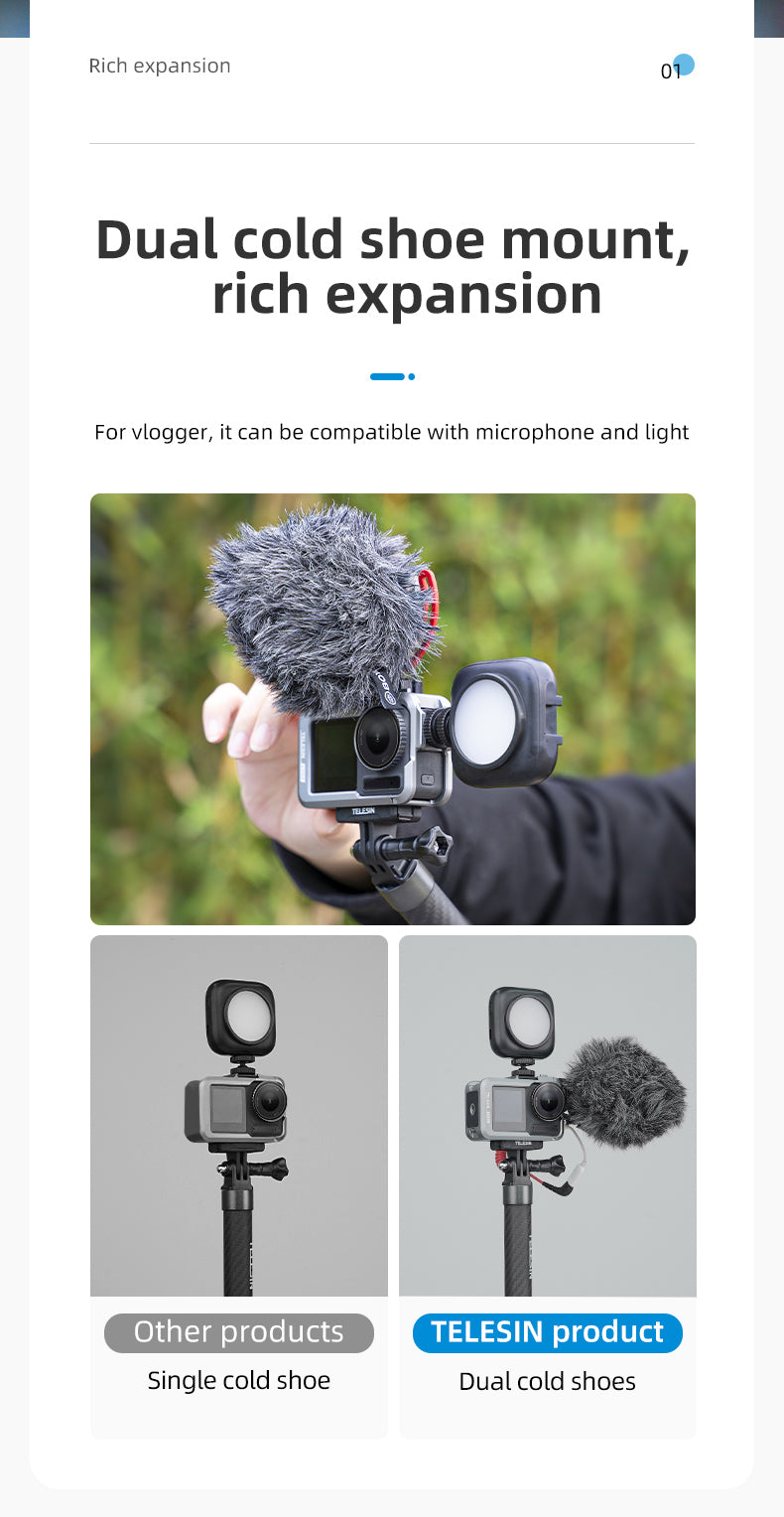 Telesin Metallkäfig für DJI Osmo Action 3/4