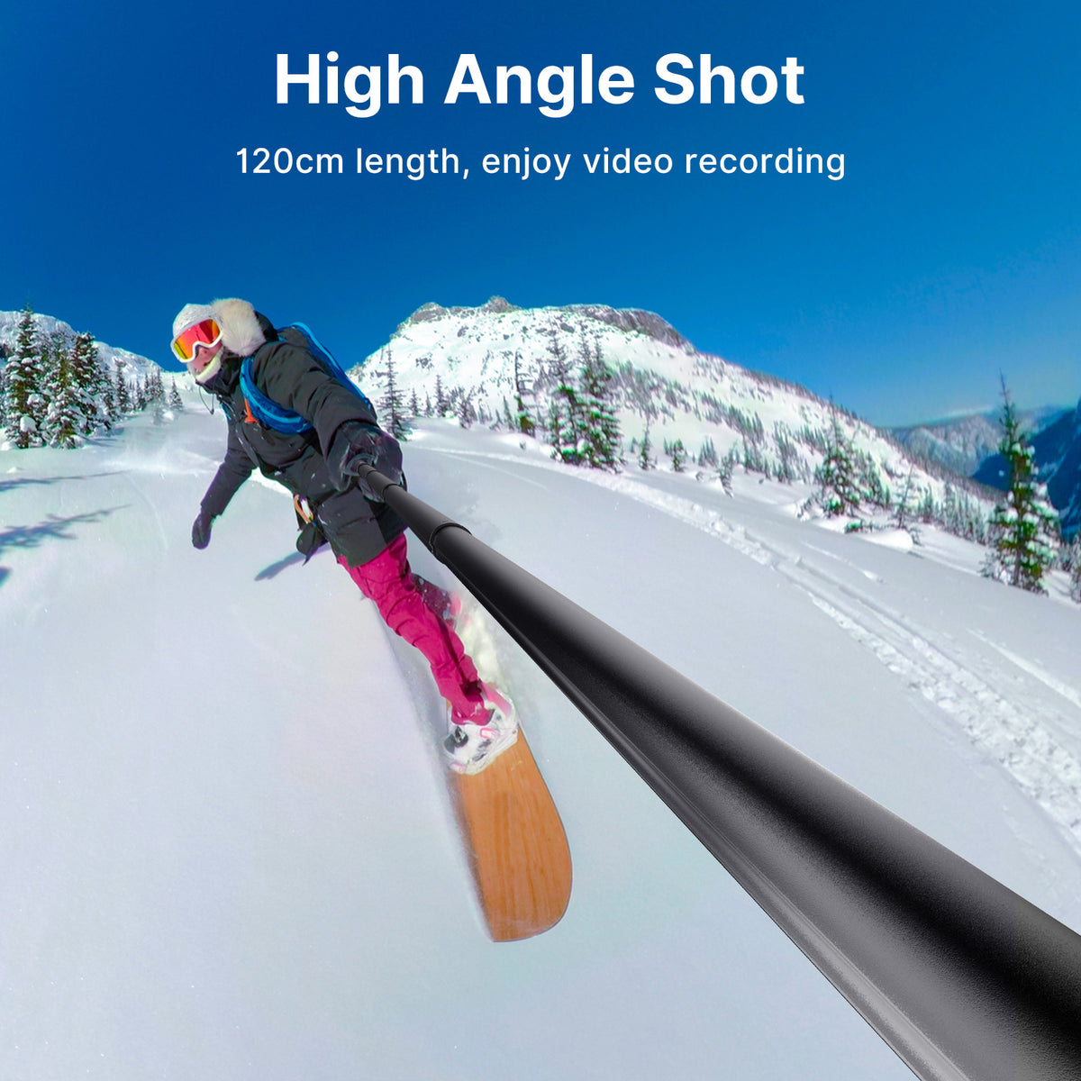Ulanzi MT-58 Invisible Selfie Stick voor Insta360 - 120 cm - Selfiesticks