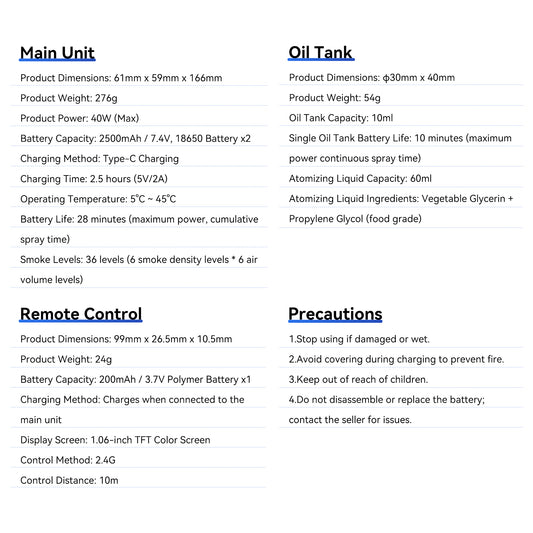 Telesin C40 Droogijs- & Rookmachine - Overige producten