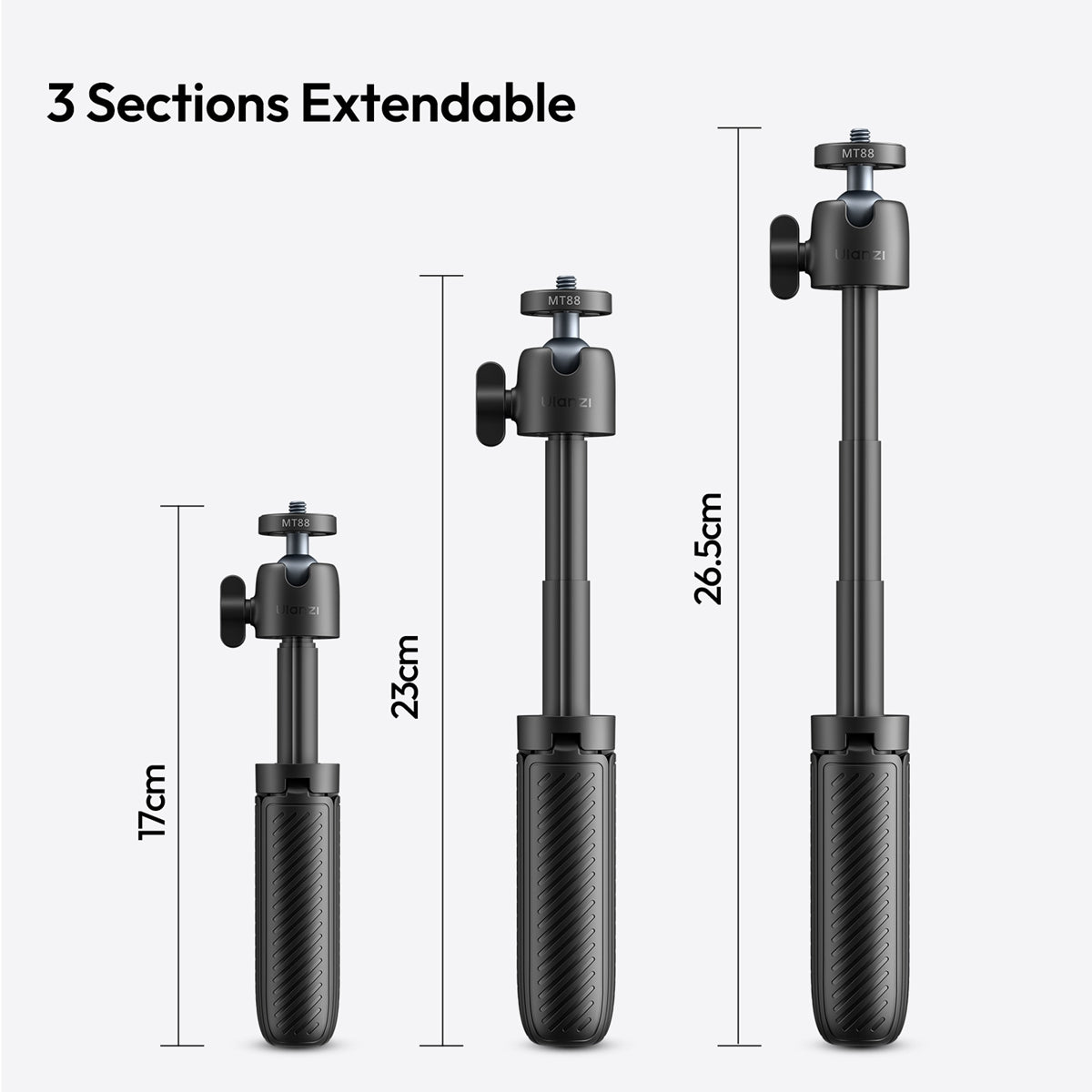 Ulanzi MT88 ClipMate Selfiestick Statief met Backpack-mount - Ministatieven