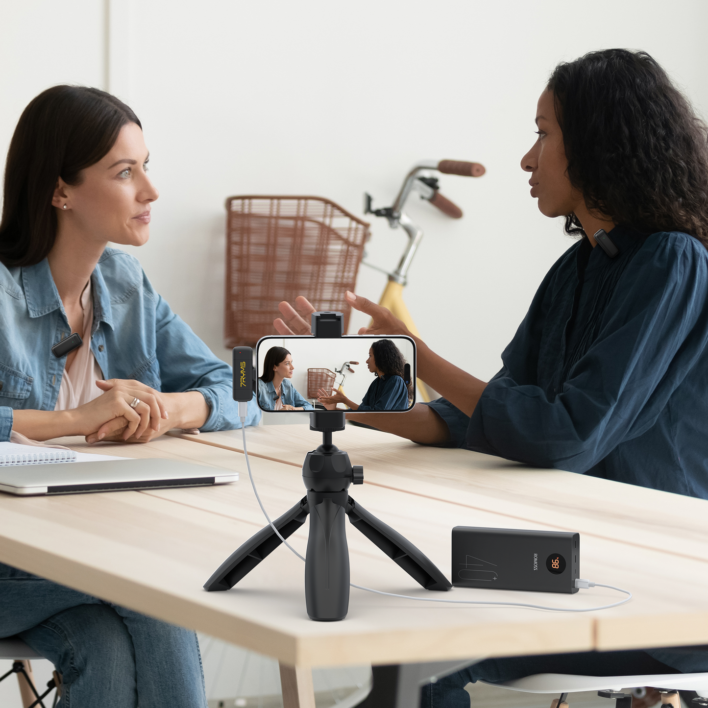 7RYMS Rimo S1(LN) 2.4G Dual-channel draadloze microfoon met Lightning aansluiting - Draadloze microfoons