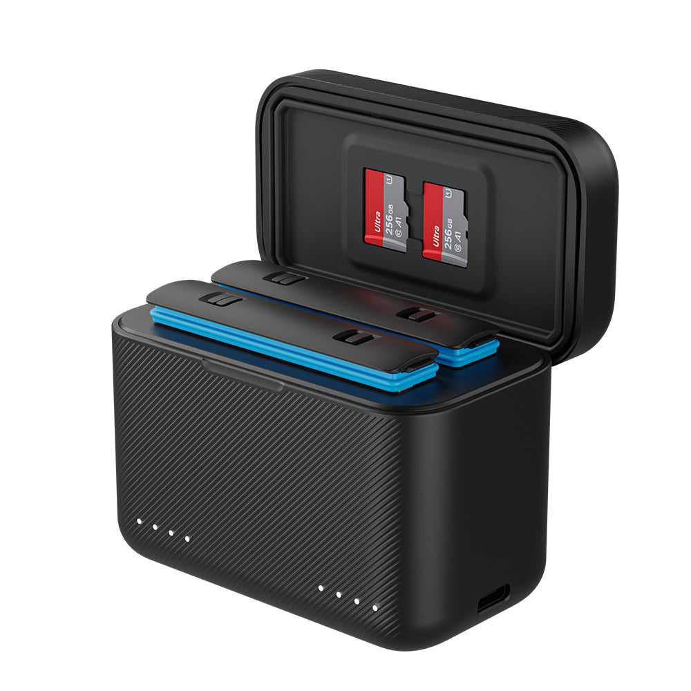 Telesin Ladebox für Insta360 X4 Akkus (2 Steckplätze)