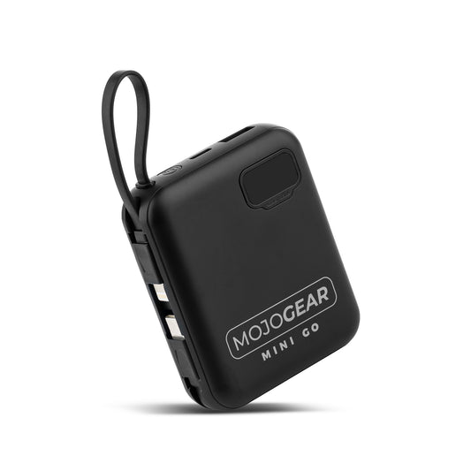 MOJOGEAR MINI GO 10.000 mAh powerbank met ingebouwde kabels - Zwart - Powerbanks