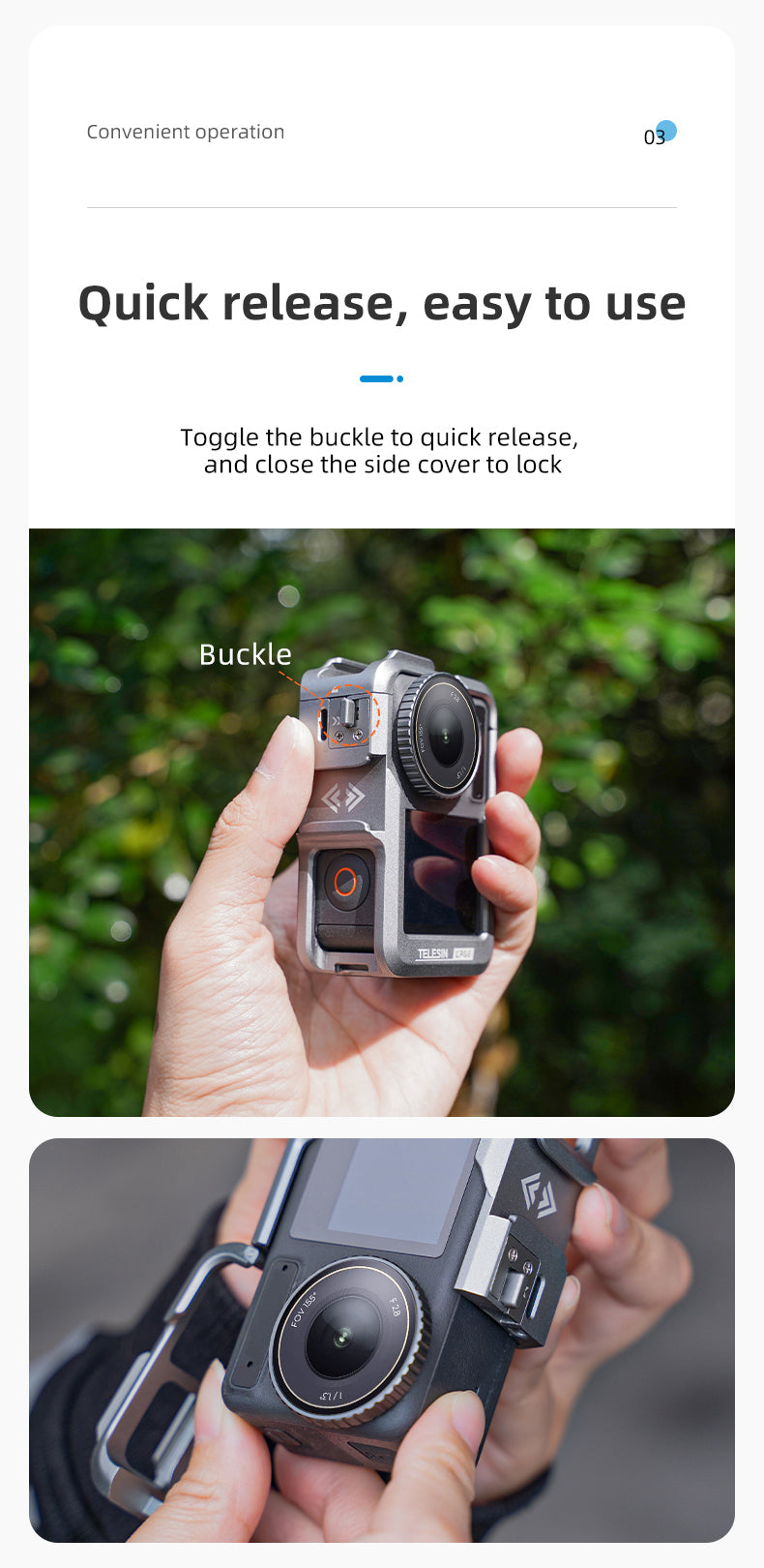 Telesin Metallkäfig für DJI Osmo Action 3/4