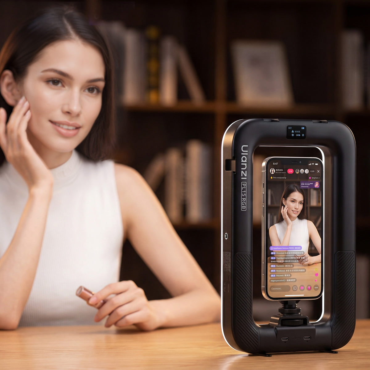 Ulanzi PL15RGB Ringlampen-Video-Rig für Smartphone – MagSafe