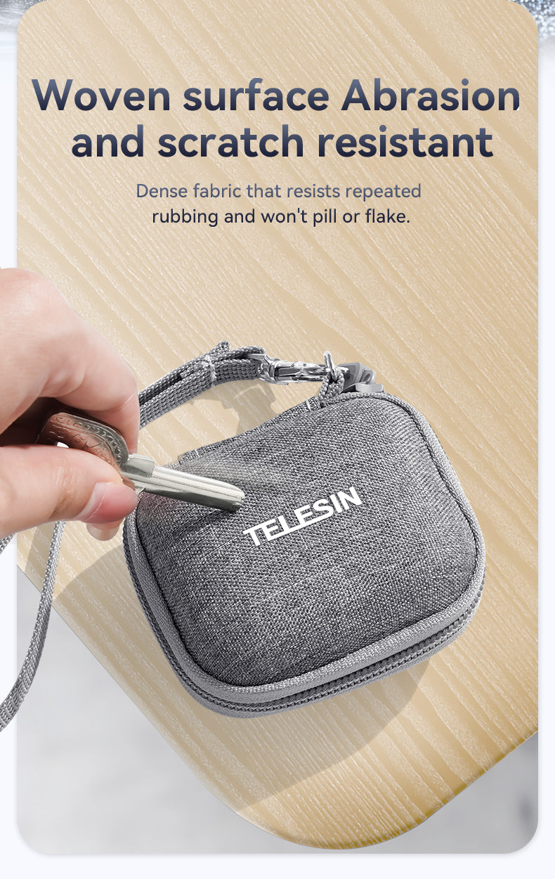 Telesin opbergcase Hard Shell voor Insta360 GO 3 - Grijs - GoPro-accessoires