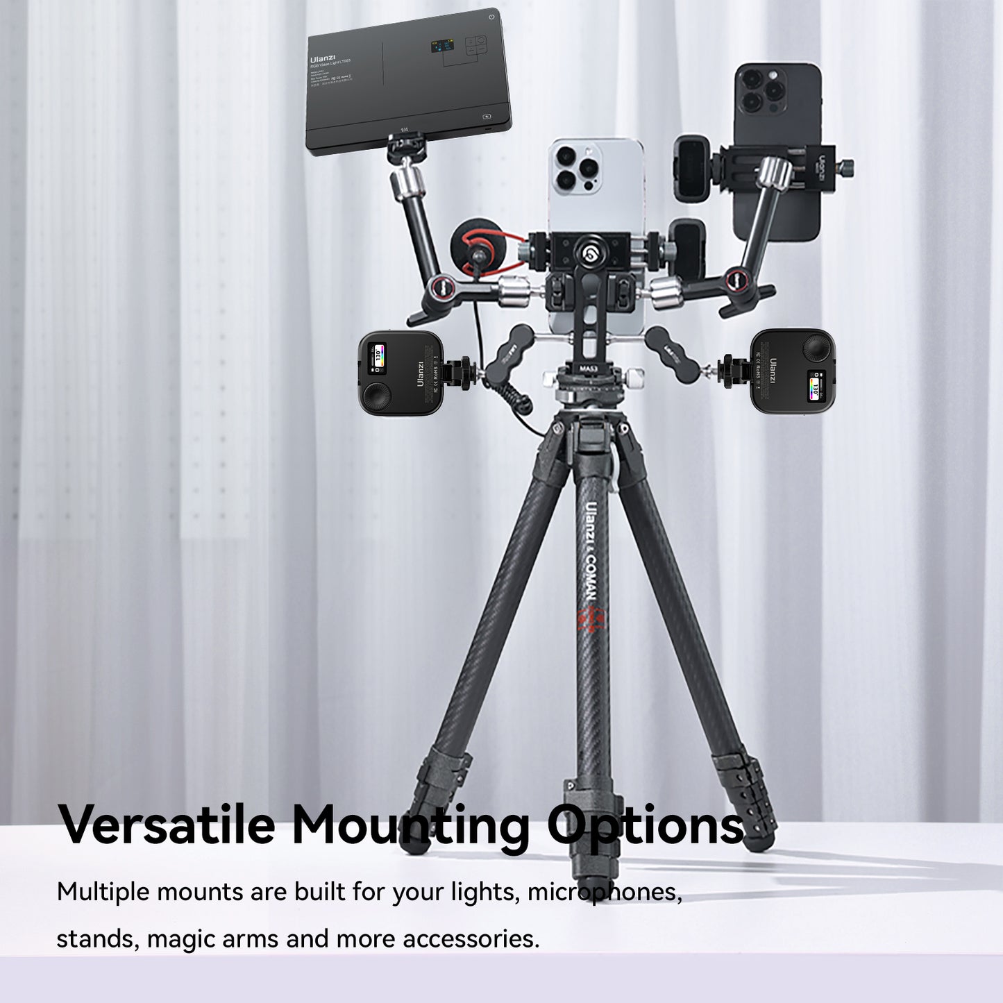 Ulanzi MA53 Draaibare telefoonhouder met Arca Swiss - Metaal - Telefoon en Tablethouders