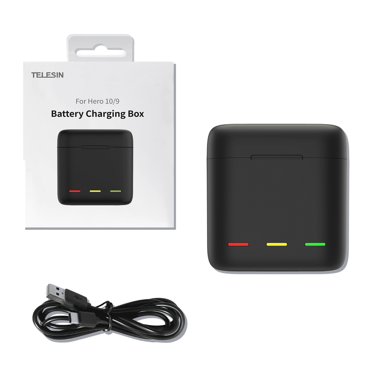 Telesin Oplaadbox - voor GoPro 9 / 10 / 11 / 12 - GoPro Accu's en opladers