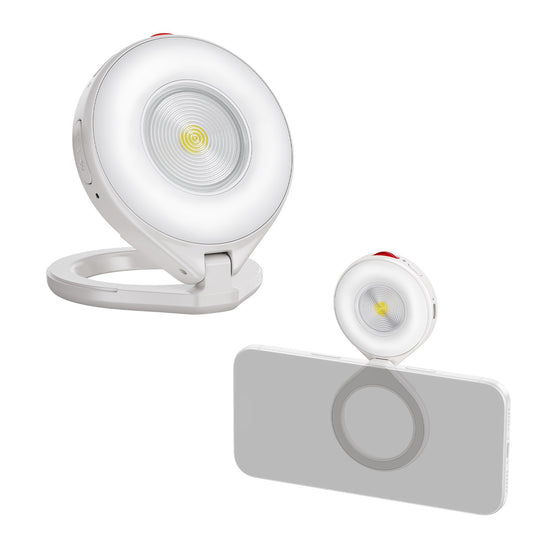 Telesin magnetische flitser & ringlamp voor smartphone met MagSafe - Wit - Ringlampen