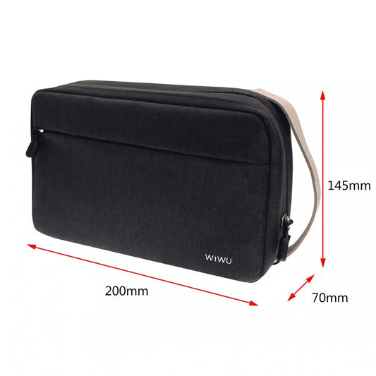 WiWu Cozy opbergtas - organizer voor elektronica & kabels - Medium - Zwart - Tassen