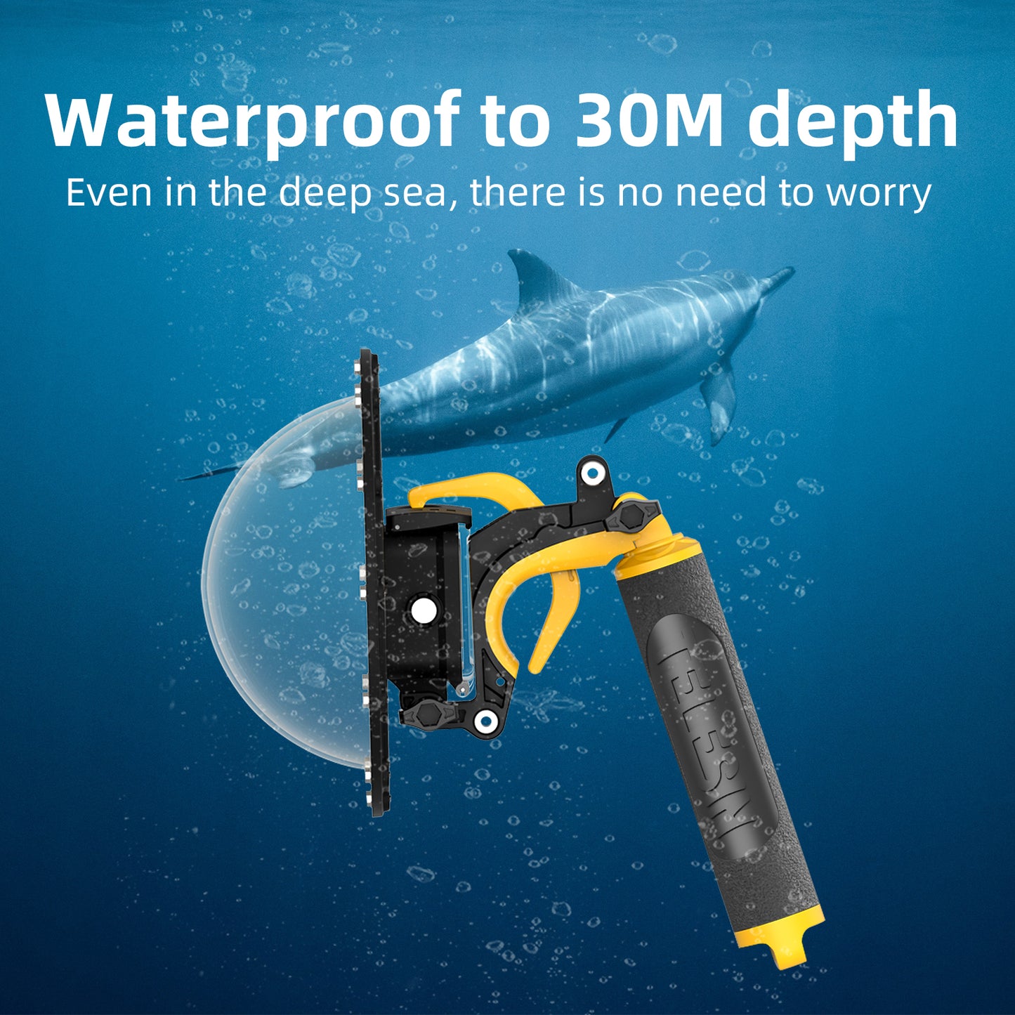 Telesin Waterdichte Dome behuizing voor GoPro Hero 9,10,11 en 12 - GoPro Onderwater-accessoires
