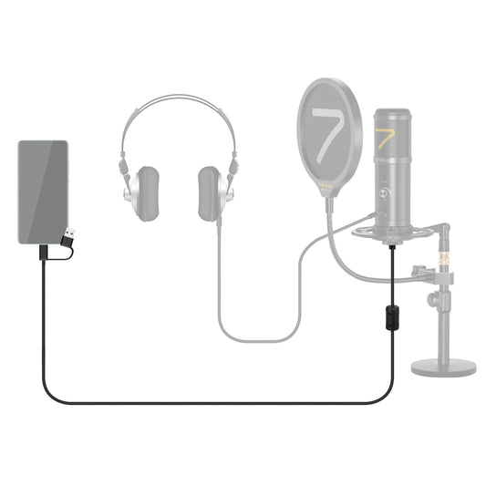 7RYMS UC-UC OTG Digitale Audiokabel USB-C-USB-C - 2m -