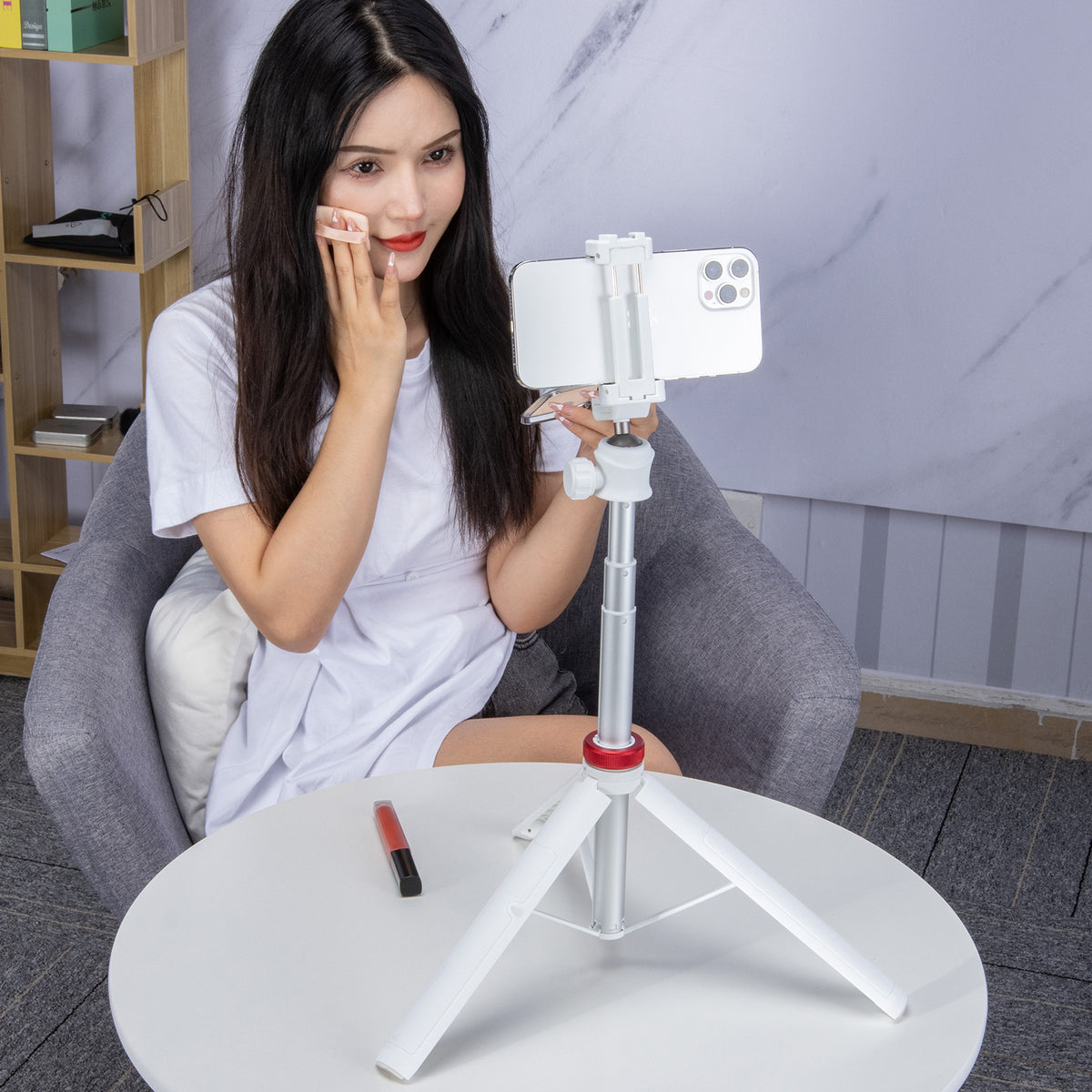 Ulanzi MT-44 Selfie-Stick-Stativ für Smartphone und Kamera – 146 cm – Weiß
