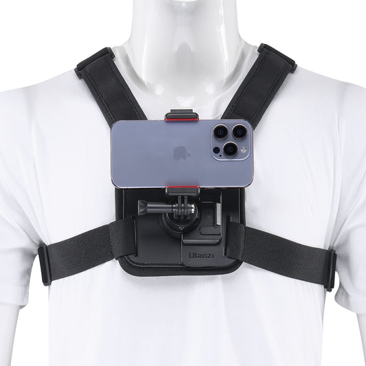 Ulanzi Go-Quick II Chest Mount voor action cam en smartphone - GoPro Mounts