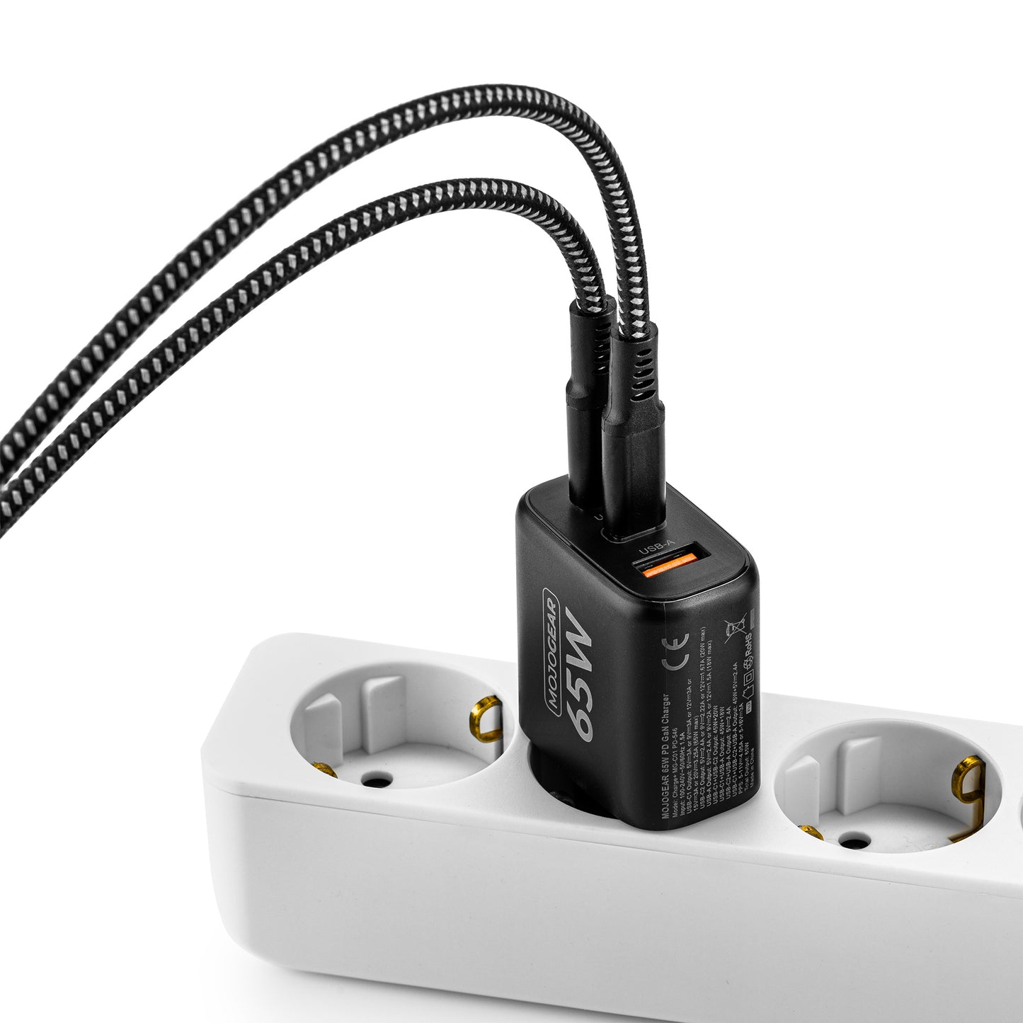 MOJOGEAR CHARGE+ 65W 3-Port USB/USB-C Ladegerät