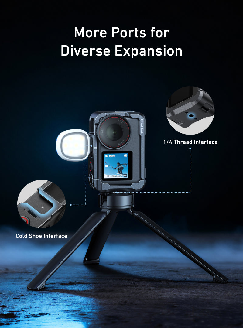 Telesin Metallkäfig für DJI Osmo Action 6 – Grau