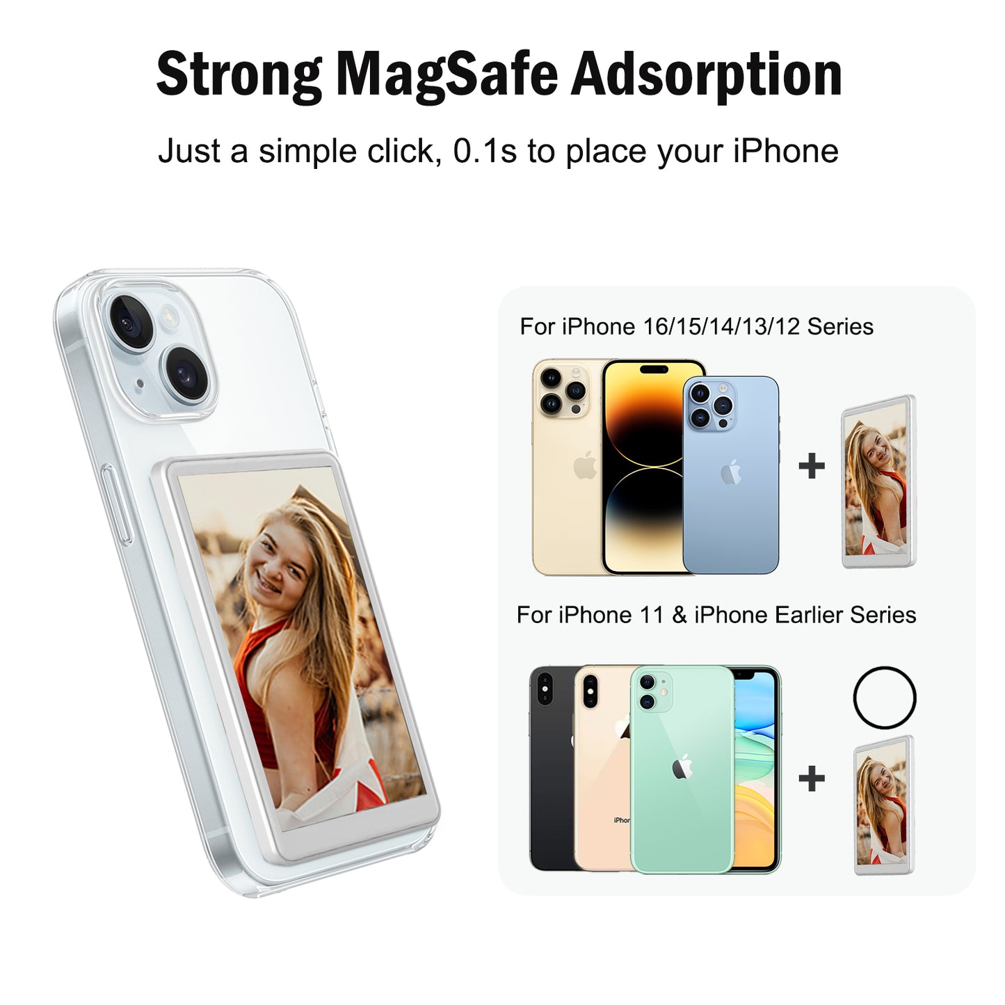 MOJOGEAR VS2 Selfie Vlog Monitor voor iPhone en Android - Wit - Overige producten