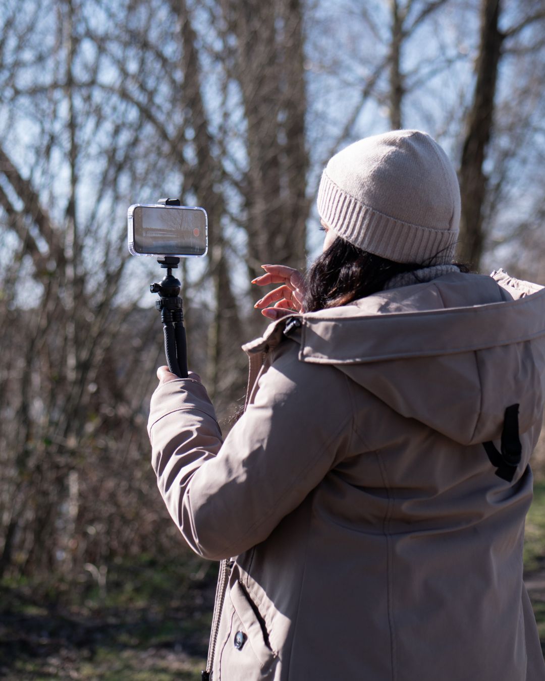 Flexibel statief met extra stevige poten KIT: incl. telefoonhouder, bluetooth remote, GoPro-adapter & opbergzakje - Flexibele statieven