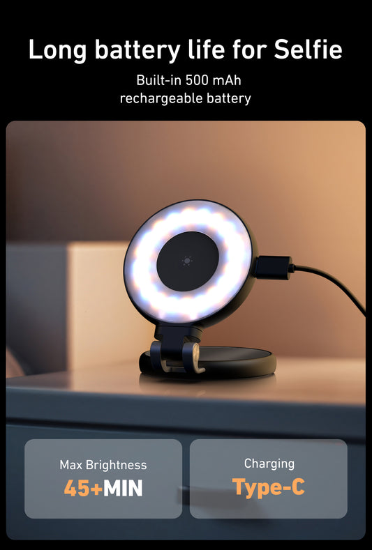 Telesin C03 MagSafe Selfie Light met spiegel – Zwart - Videoverlichting