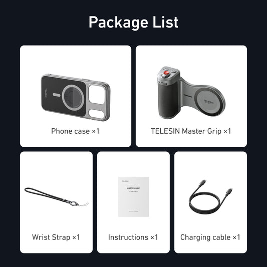 Telesin Master Grip voor iPhone 17 Pro Max - Standard Kit - Handgrips