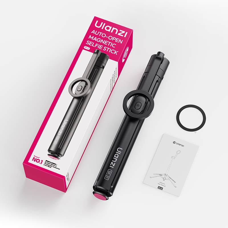 Ulanzi SK-21 Selfie Stick Statief 180 cm met MagSafe, Bluetooth remote & Auto-open - Statieven en toebehoren