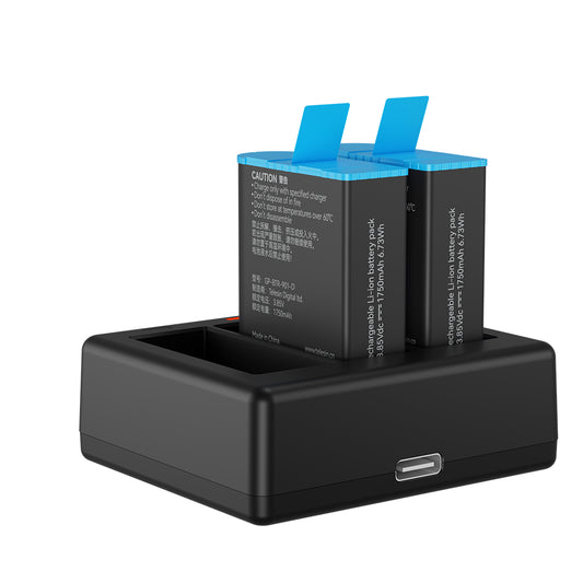 Telesin Triple Batterij Oplader voor GoPro 9, GoPro 10, GoPro 11 & GoPro 12 - GoPro Accu's en opladers