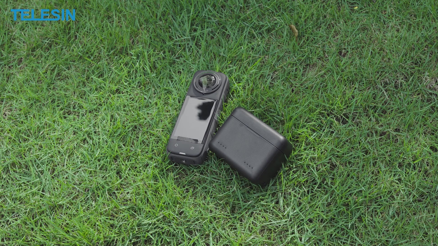 Telesin Ladebox für Insta360 X5 Akkus (2 Steckplätze)