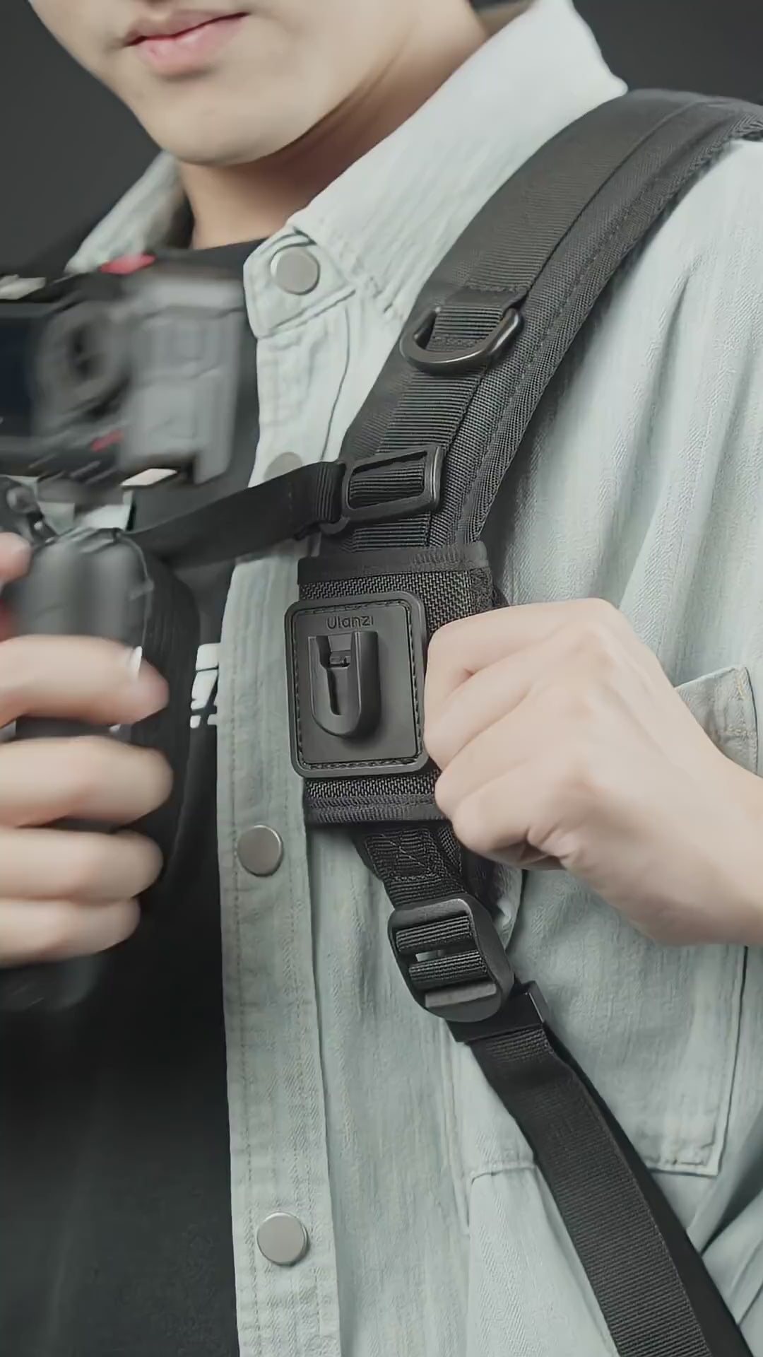 Ulanzi MT88 ClipMate Selfie-Stick Stativ mit Rucksackhalterung